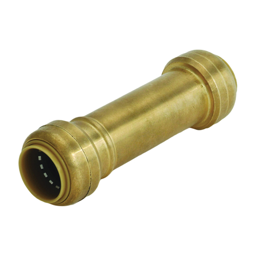 SharkBite U3008LFA Slip Pipe Coupling, 1/2 in, Brass, 200 psi Pressure
