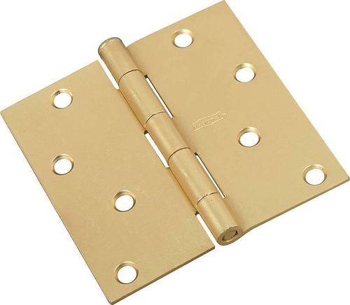 National 512 Series N830-231 Door Hinge, 4 in, Cold Rolled Steel, Satin Brass