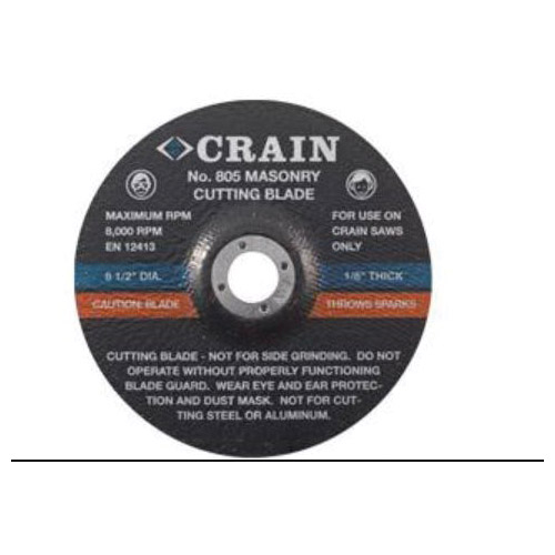 Crain 805 Masonry Blade, 6-1/2 in Dia, 1/8 in Thick