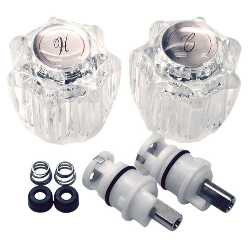 Danco 39675 Faucet Repair Trim Kit, Complete, Clear, For: Delta/Delux Double Handle Faucets