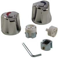 Danco 80016 Faucet Handle, Zinc, Chrome Plated, For: Universal Two Handle Kitchen, Lavatory Faucets