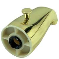 Danco 80877 Bathtub Spout with Diverter, 1/2, 3/4 in Connection, IPS, Metal, Polished Brass