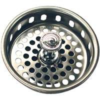 Danco 80900 Basket Strainer with Rubber Stopper, Chrome