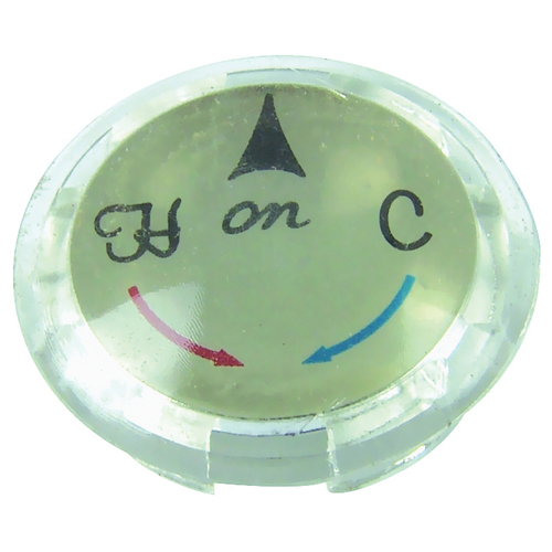 Danco 80970 Faucet Index Button, 1-5/16 in OD, Acrylic