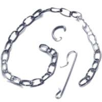 Danco 88073 Toilet Flapper Chain and Hook, Stainless Steel