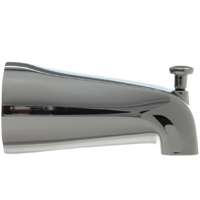 Danco 88434 Tub Spout with Diverter, 2-1/2 in L, 1/2 in Connection, Slip-Joint, Metal, Chrome Plated