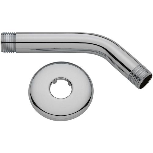 Danco 89180 Shower Arm with Flange, 1/2 in Connection, Threaded, 6 in L