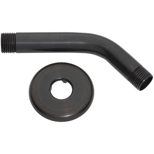 Danco 89411 Shower Arm with Flange, 1/2 in Connection, IPS, 6 in L, Brass, Oil Rubbed Bronze