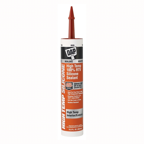 DAP 8013 Silicone Sealant, Red, -40 to 500 deg F, 10.3 fl-oz Cartridge