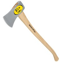 Mintcraft 32913 Single Bit Michigan Axe, Hickory Handle, 35-Inch, 3-1/2-Pound