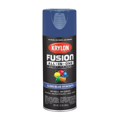 Krylon K02703007 Acrylic Spray Paint, Gloss, Blue Hyacinth, 12 oz, Can