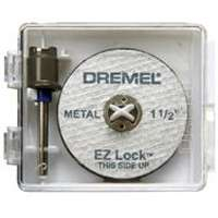 Dremel EZ406 1 1/2-Inch EZ Lock Rotary Tool Cut-Off Wheel and Mandrel Metal Cutting Starter Kit