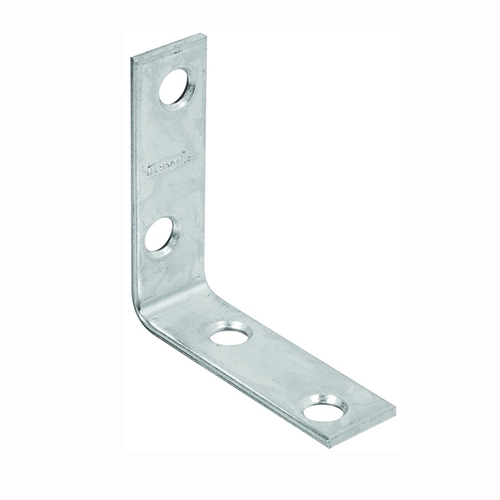 National 115BC Series N266-361 Corner Brace, 2 in L, 5/8 in W, Steel, Zinc, 0.08 Thick Material