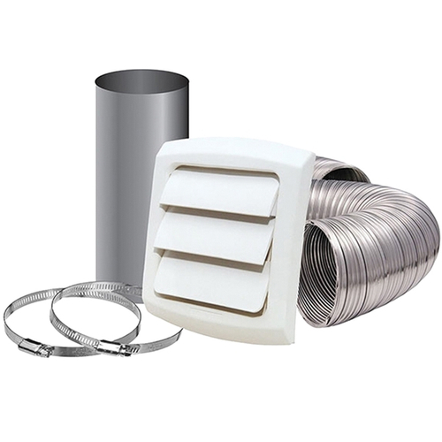 DUNDAS JAFINE ProVent MLFVK48E Dryer Vent Kit, Semi-Rigid, Aluminum, 4-Piece