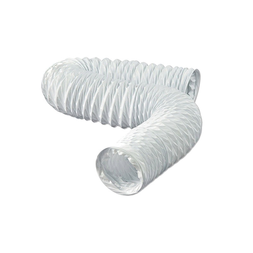 DUNDAS JAFINE FD38EZW Flexible Duct, 8 ft L, Vinyl, White