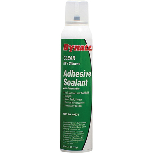 Dynatex 143376 Silicone Adhesive Sealant, 8 oz Automatic Can, Paste, Acetic Acid