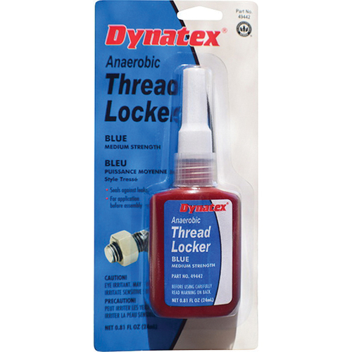 Dynatex 143442 Medium-Strength Thread Locker, Blue, Liquid, 24 mL Bottle