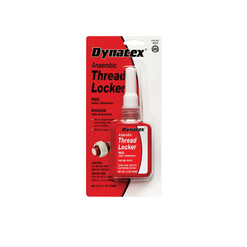 Dynatex 143453 High-Strength Thread Locker, Red, Liquid, 24 mL Bottle