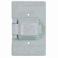 Cooper Wiring Devices S1951 Non-Metallic Weatherproof Receptacle Cover 1-Gang, Gray