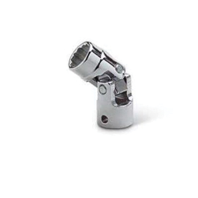 WRIGHT 3724 Flex Socket, 3/4 in Socket, 3/8 in Drive, 12-Point, Steel, Chrome