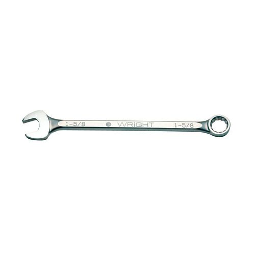 WRIGHT 1158 Combination Wrench, SAE, 1-13/16 in Head, 25-1/2 in L, 12-Point, Alloy Steel, Satin