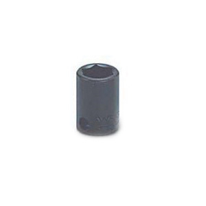 WRIGHT 3818 Impact Socket, 9/16 in Socket, 3/8 in Drive, 6-Point, Steel, Black Oxide