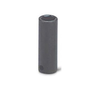 WRIGHT 4814 Impact Socket, 7/16 in Socket, 1/2 in Drive, 6-Point, Steel, Black Oxide