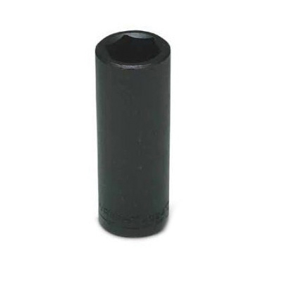 WRIGHT 4924 Deep Impact Socket, 3/4 in Socket, 1/2 in Drive, 6-Point, Steel, Black Oxide