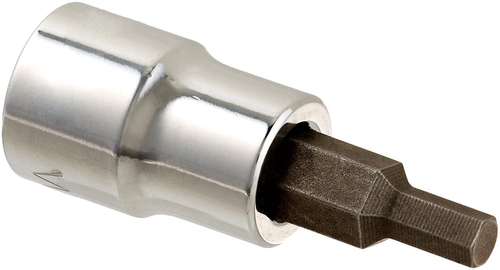WRIGHT 3206 Hex Bit Socket, 3/16 in Tip, 3/8 in Drive, Chrome/Oxide, 1-7/8 in OAL