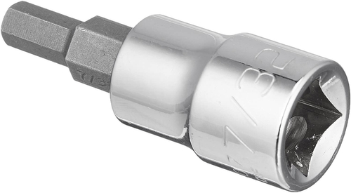 WRIGHT 3207 Hex Bit Socket, 7/32 in Tip, 3/8 in Drive, Chrome/Oxide, 1-7/8 in OAL