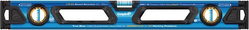 Empire True Blue BUILT ON TRUST e75 Series E75.72 Box Level, 72 in L, 3-Vial, Non-Magnetic, Aluminum