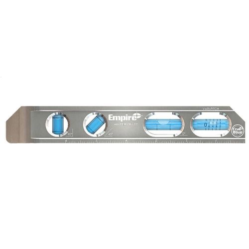 Empire True Blue Series EM71.8 Magnetic Billet Torpedo Level, 8 in L, 4-Vial, Magnetic, Aluminum
