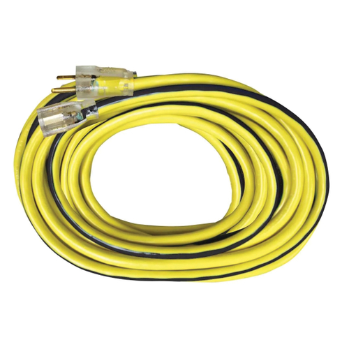 VOLTEC 05-00351 Extension Cord, 10/3 AWG Cable, 100 ft L, 15 A, 300 V, Black/Yellow