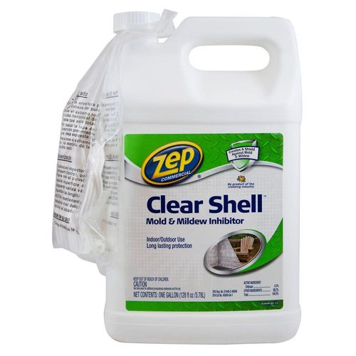 Zep Clear Shell ZUCSM128 Mold and Mildew Inhibitor, 1 gal, Liquid, Slight, Clear