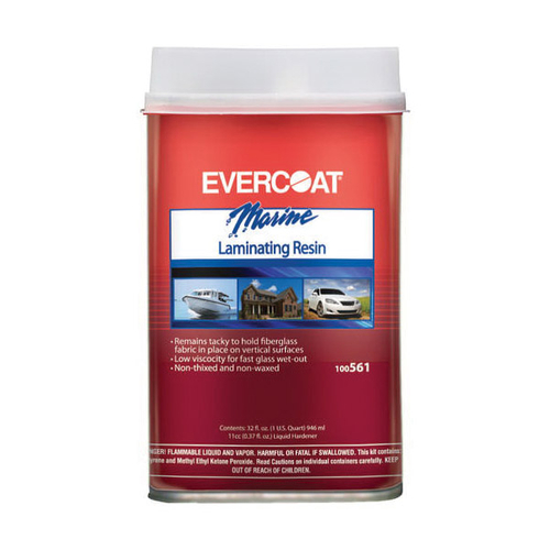 Evercoat 100561 Laminating Resin, Clear Pink, 1 qt