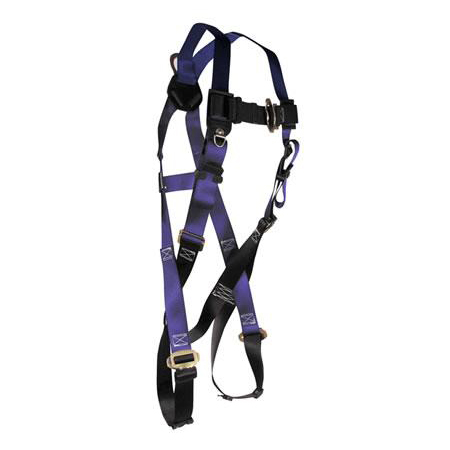 FALLTECH Contractor Series 7015 Non-Belted Full Body Harness, Universal, 130 to 425 lb