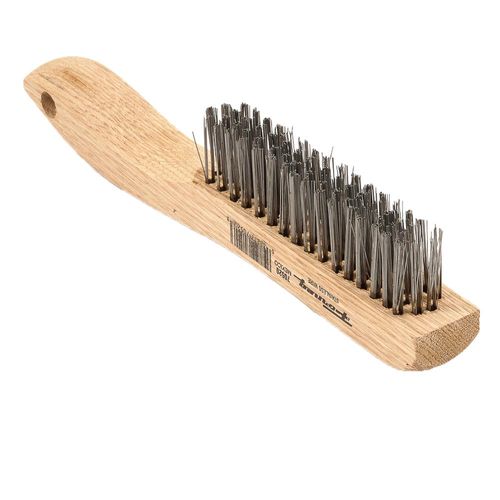 Forney Scratch Brush with Shoe Handle, Stainless, 4 x 16 Rows