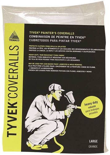 COVERALL Tyvek L HOOD/FEET 1/PK