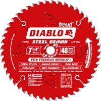 Diablo Steel Demon D0748CFX Circular Saw Blade, 7-1/4 in Dia, 5/8 in Arbor, 48-Teeth, Cermet Edge
