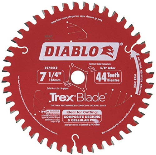 Diablo D0744CD Circular Saw Blade, 7-1/4 in Dia, 5/8 in Arbor, 44-Teeth, Carbide Cutting Edge