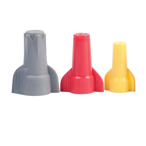 GB 19-AWW Twist On Wire Connector, Copper Contact, Gray/Red/Yellow