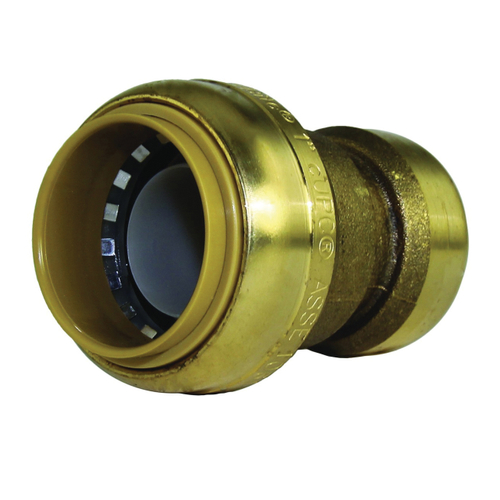 SharkBite U060LFA Tube Coupling, 1 x 3/4 in, Brass, 200 psi Pressure