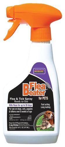 Bonide FleaBeater 042 Flea and Tick Spray, Liquid, Colorless, 16 oz