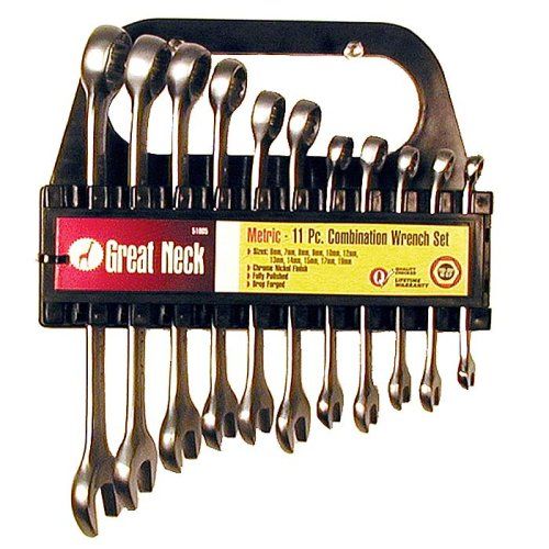 GreatNeck 51005 Combination Wrench Metric Set, 11-Piece