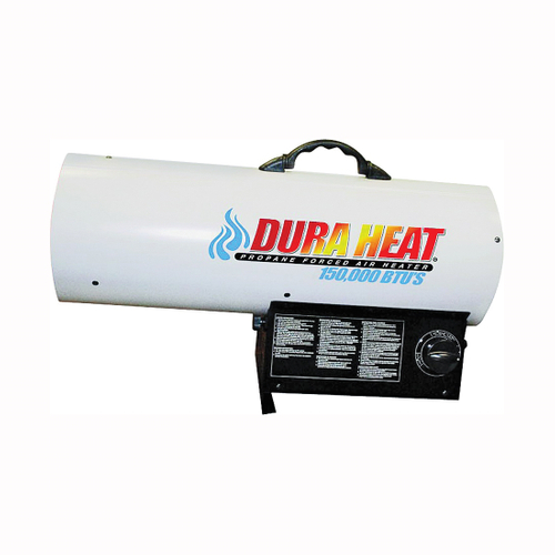 Dura Heat GFA150A Forced Air Heater, 100 lb Fuel Tank, Liquid Propane, 120000/135000/150000 Btu