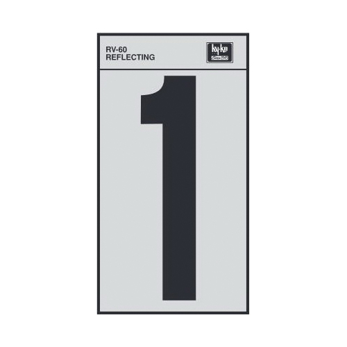 "1" 4" REFLECTIVE NUMBER