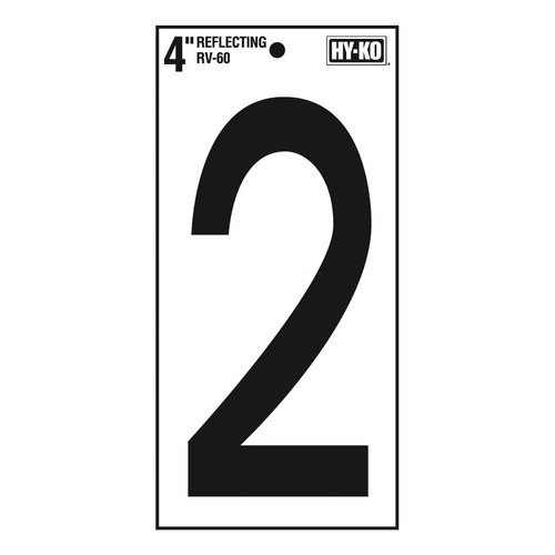 "2" 4" REFLECTIVE NUMBER