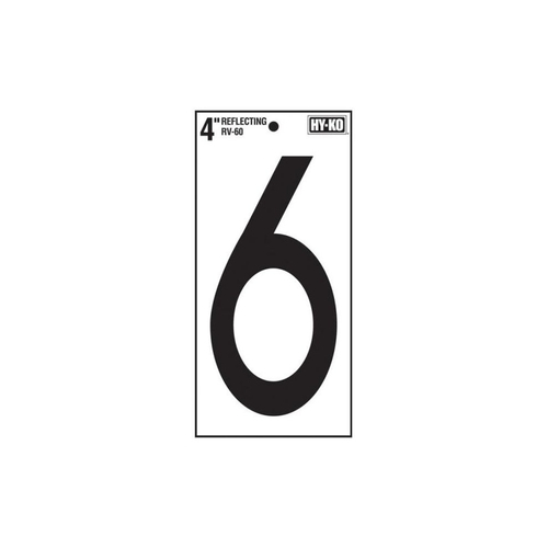 "6" 4" REFLECTIVE NUMBER