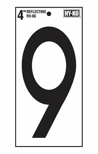 "9" 4" REFLECTIVE NUMBER