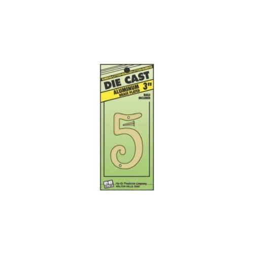 "5" 3" BRASS PLATED NUMBER *